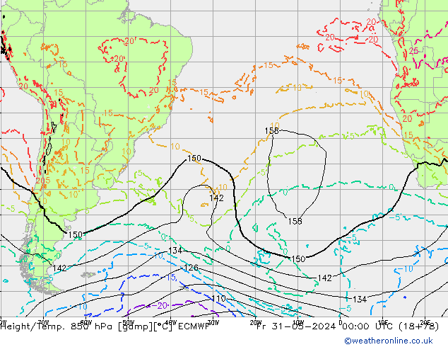 Z500/Rain (+SLP)/Z850 ECMWF пт 31.05.2024 00 UTC