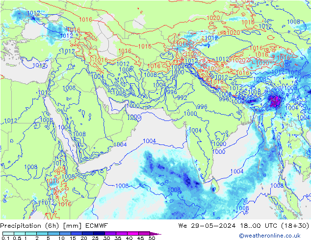 Z500/Rain (+SLP)/Z850 ECMWF St 29.05.2024 00 UTC