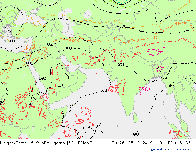 Z500/Rain (+SLP)/Z850 ECMWF Tu 28.05.2024 00 UTC