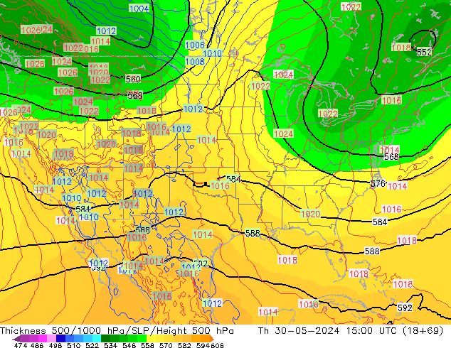 Thck 500-1000гПа ECMWF чт 30.05.2024 15 UTC