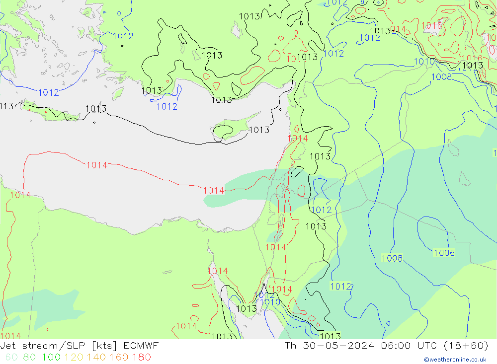 Courant-jet ECMWF jeu 30.05.2024 06 UTC