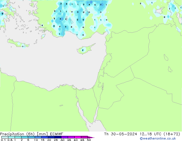 Z500/Rain (+SLP)/Z850 ECMWF gio 30.05.2024 18 UTC