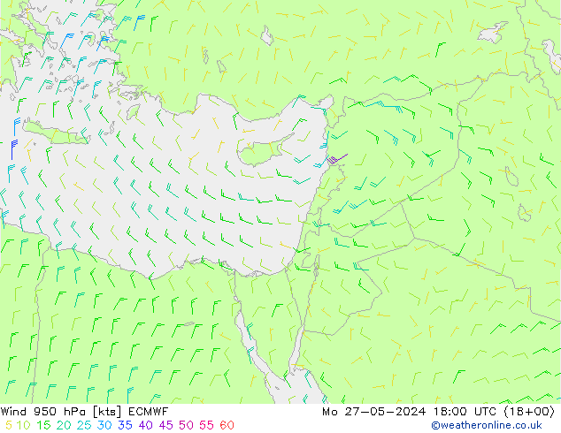 Wind 950 hPa ECMWF Po 27.05.2024 18 UTC