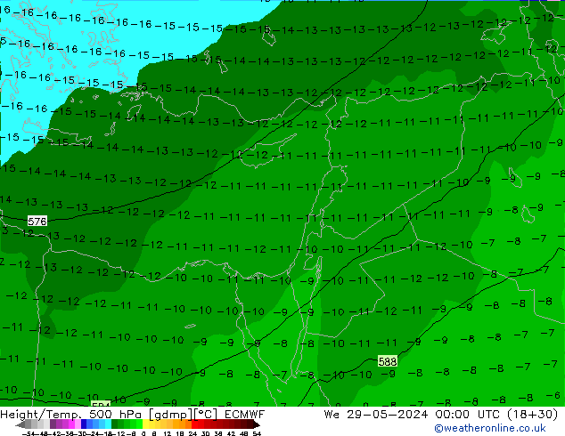 Z500/Regen(+SLP)/Z850 ECMWF wo 29.05.2024 00 UTC