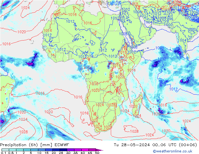 Z500/Rain (+SLP)/Z850 ECMWF mar 28.05.2024 06 UTC