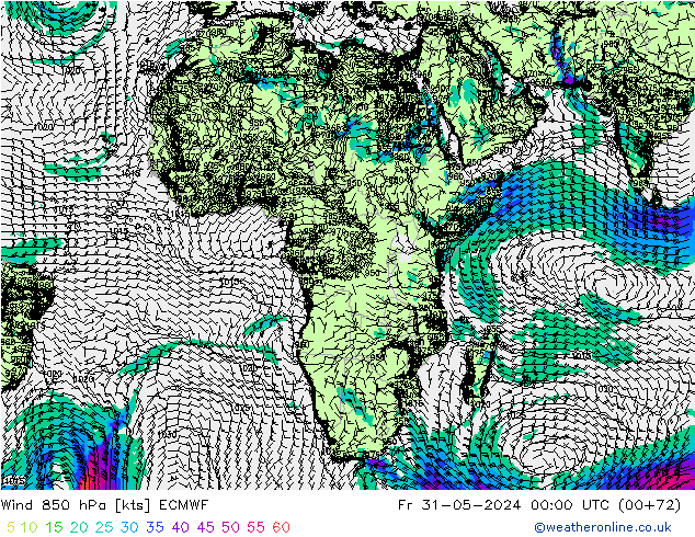 Wind 850 hPa ECMWF vr 31.05.2024 00 UTC