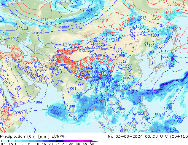 Z500/Regen(+SLP)/Z850 ECMWF ma 03.06.2024 06 UTC