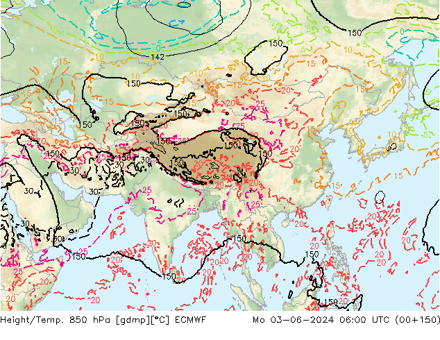 Z500/Regen(+SLP)/Z850 ECMWF ma 03.06.2024 06 UTC