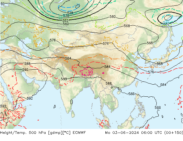 Z500/Regen(+SLP)/Z850 ECMWF ma 03.06.2024 06 UTC