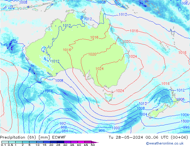 Z500/Rain (+SLP)/Z850 ECMWF mar 28.05.2024 06 UTC