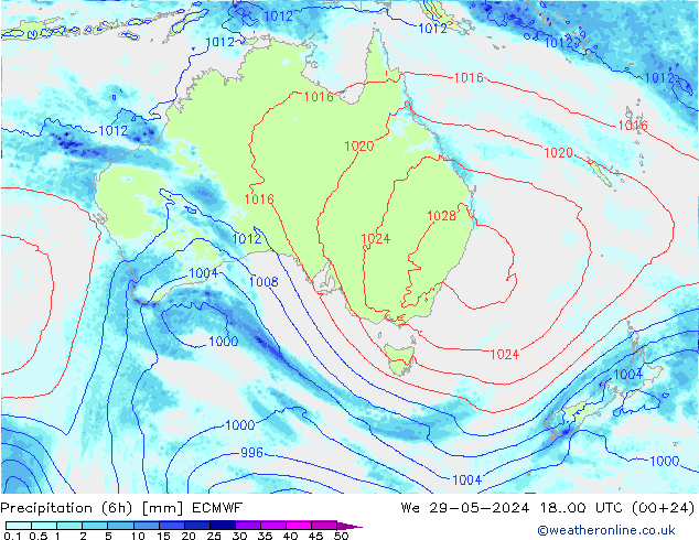 Z500/Rain (+SLP)/Z850 ECMWF ср 29.05.2024 00 UTC