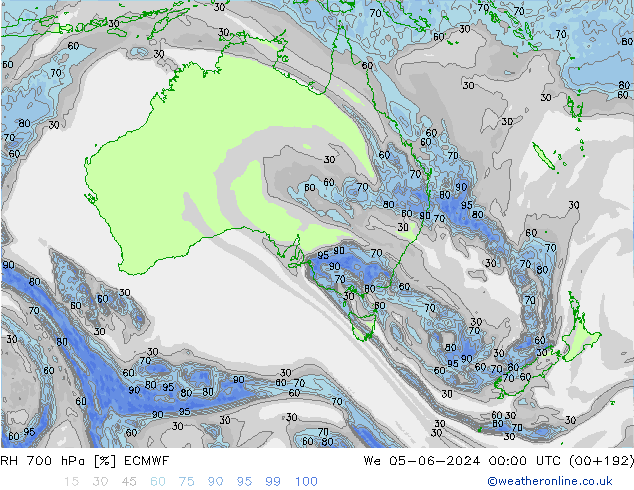 RH 700 hPa ECMWF  05.06.2024 00 UTC