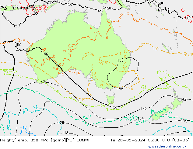 Z500/Rain (+SLP)/Z850 ECMWF mar 28.05.2024 06 UTC