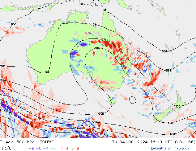 T-Adv. 500 hPa ECMWF mar 04.06.2024 18 UTC