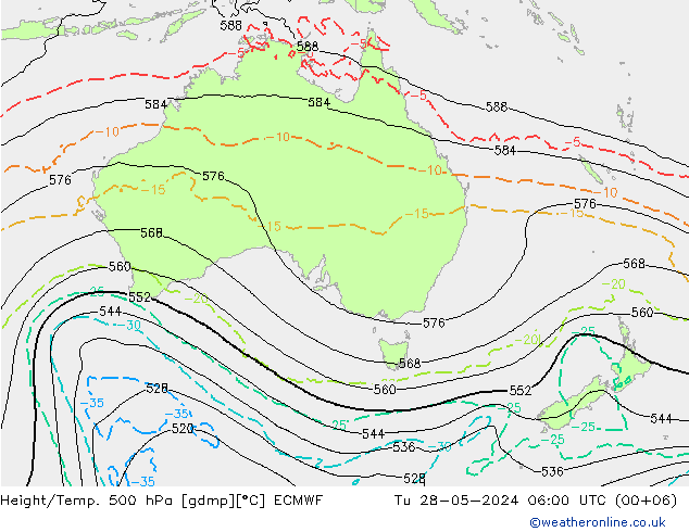 Z500/Rain (+SLP)/Z850 ECMWF mar 28.05.2024 06 UTC