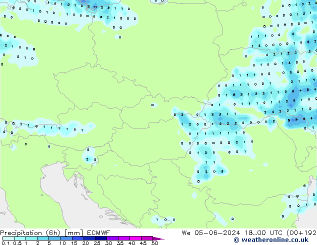 Z500/Rain (+SLP)/Z850 ECMWF Qua 05.06.2024 00 UTC