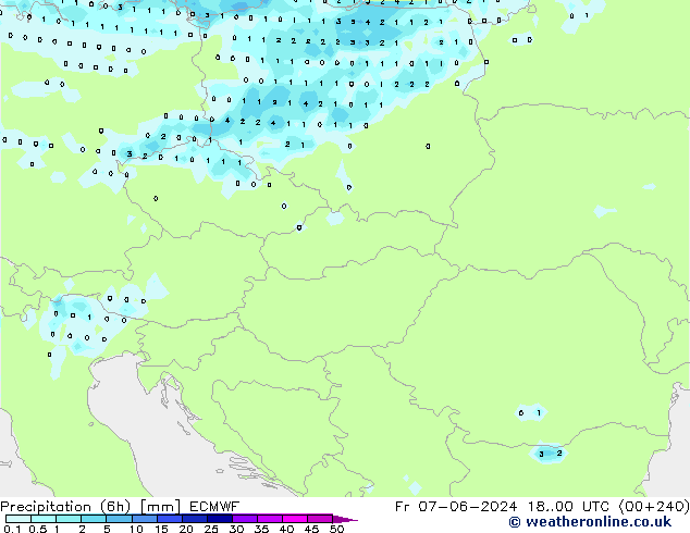 Z500/Rain (+SLP)/Z850 ECMWF пт 07.06.2024 00 UTC