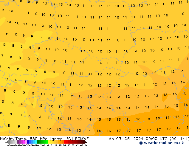 Z500/Rain (+SLP)/Z850 ECMWF Seg 03.06.2024 00 UTC