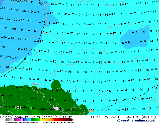 Z500/Rain (+SLP)/Z850 ECMWF Fr 31.05.2024 00 UTC