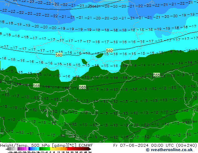 Z500/Rain (+SLP)/Z850 ECMWF пт 07.06.2024 00 UTC