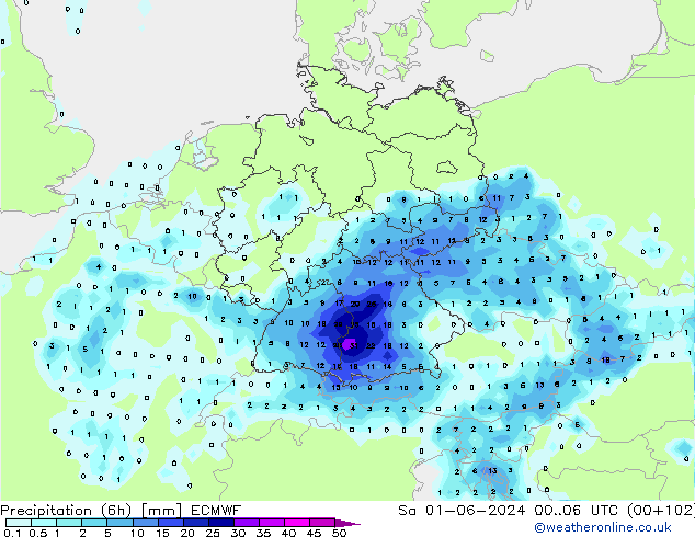 Z500/Rain (+SLP)/Z850 ECMWF Sa 01.06.2024 06 UTC