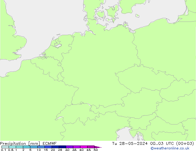 Niederschlag ECMWF Di 28.05.2024 03 UTC