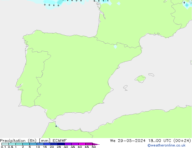 Z500/Rain (+SLP)/Z850 ECMWF We 29.05.2024 00 UTC