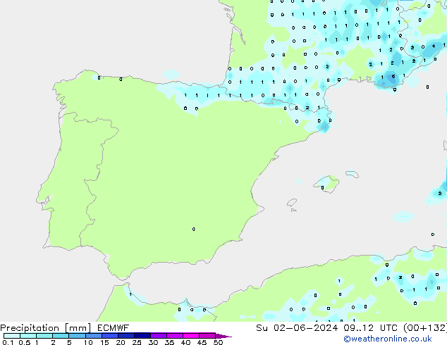 precipitação ECMWF Dom 02.06.2024 12 UTC