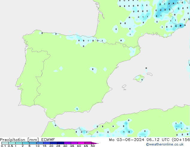 Yağış ECMWF Pzt 03.06.2024 12 UTC