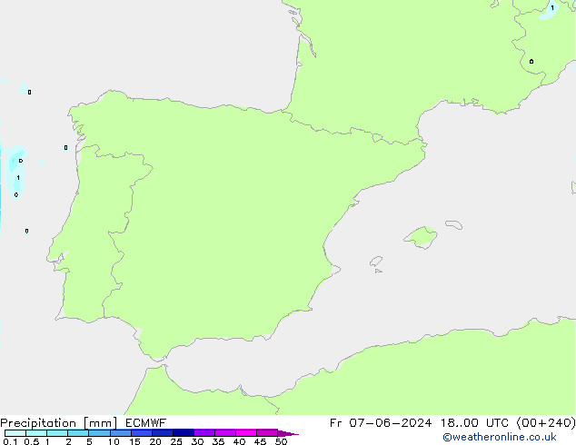 Yağış ECMWF Cu 07.06.2024 00 UTC