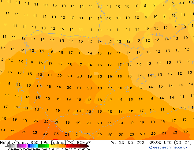 Z500/Rain (+SLP)/Z850 ECMWF We 29.05.2024 00 UTC