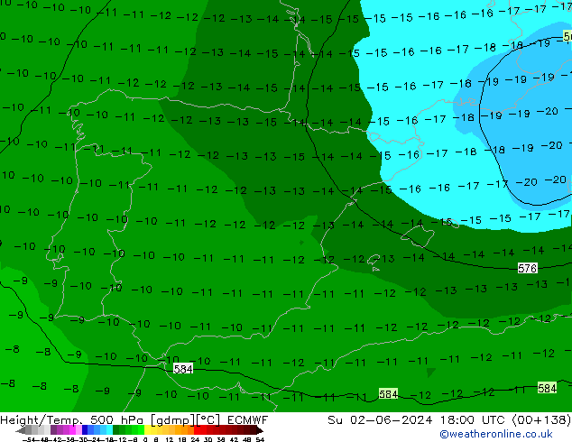 Z500/Regen(+SLP)/Z850 ECMWF zo 02.06.2024 18 UTC