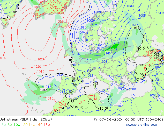 Courant-jet ECMWF ven 07.06.2024 00 UTC