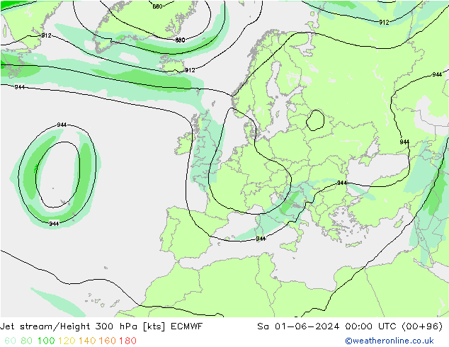 Courant-jet ECMWF sam 01.06.2024 00 UTC