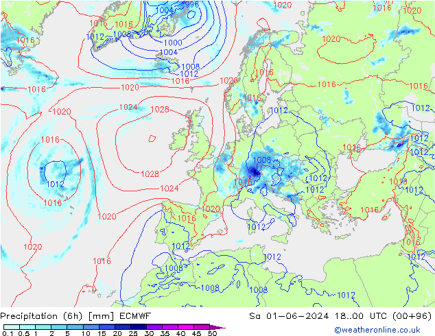 Z500/Rain (+SLP)/Z850 ECMWF Sa 01.06.2024 00 UTC