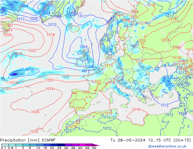 Precipitación ECMWF mar 28.05.2024 15 UTC