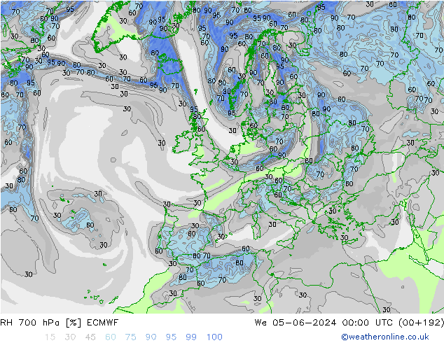 RV 700 hPa ECMWF wo 05.06.2024 00 UTC