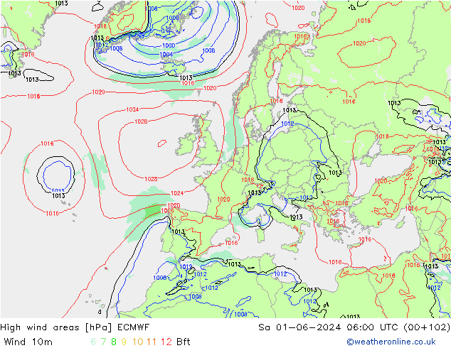 Sturmfelder ECMWF Sa 01.06.2024 06 UTC