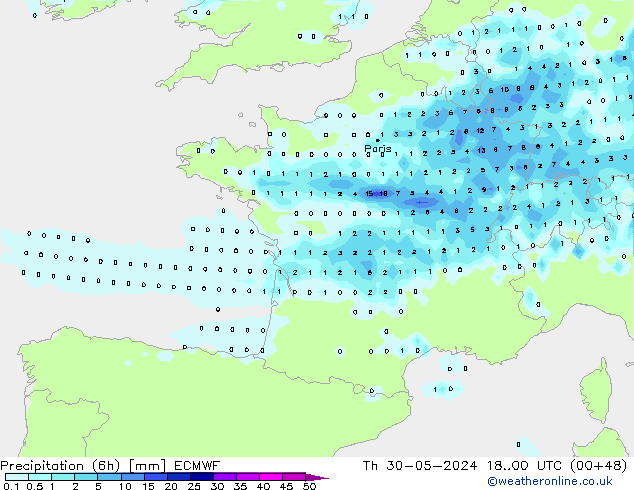 Z500/Regen(+SLP)/Z850 ECMWF do 30.05.2024 00 UTC