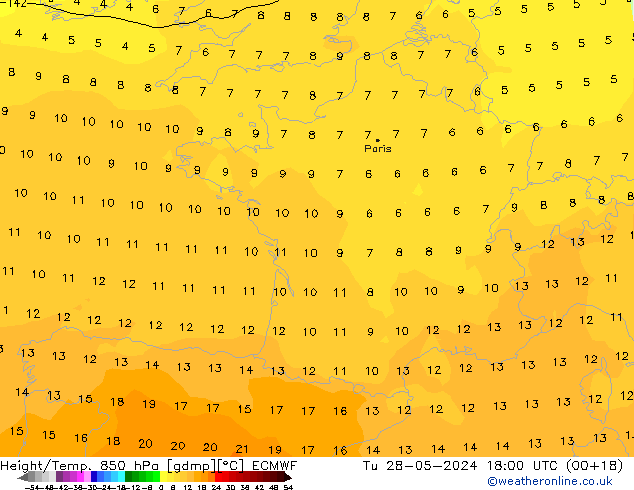 Z500/Regen(+SLP)/Z850 ECMWF di 28.05.2024 18 UTC