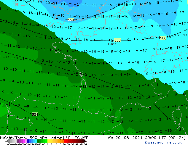 Z500/Rain (+SLP)/Z850 ECMWF We 29.05.2024 00 UTC