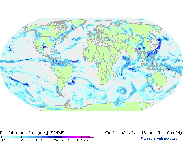 Z500/Rain (+SLP)/Z850 ECMWF  29.05.2024 00 UTC