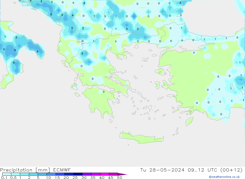 Precipitación ECMWF mar 28.05.2024 12 UTC