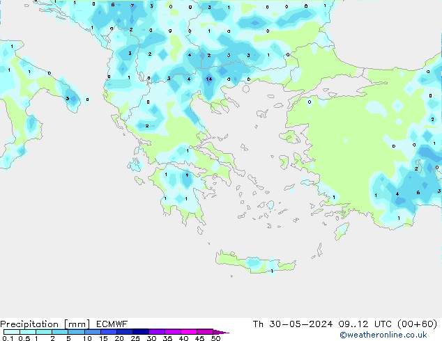 Yağış ECMWF Per 30.05.2024 12 UTC