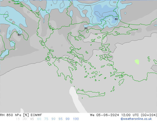 RH 850 hPa ECMWF St 05.06.2024 12 UTC