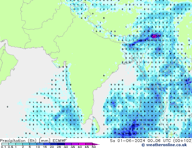 Z500/Yağmur (+YB)/Z850 ECMWF Cts 01.06.2024 06 UTC