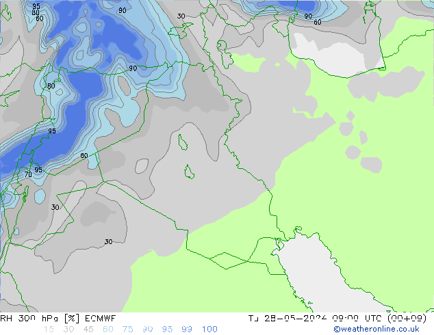 RV 300 hPa ECMWF di 28.05.2024 09 UTC