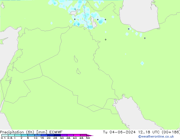 Precipitación (6h) ECMWF mar 04.06.2024 18 UTC