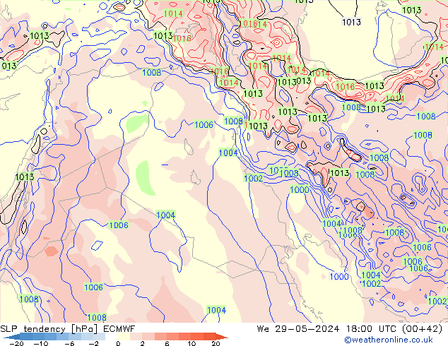 Y. Basıncı eğilimi ECMWF Çar 29.05.2024 18 UTC