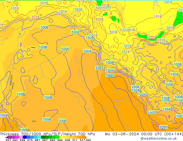 Thck 700-1000 hPa ECMWF Seg 03.06.2024 00 UTC